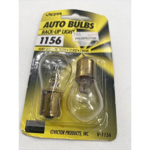 Victor #1156 Auto Bulbs Back Up Light 2 Pack 12 Volt Heavy Duty Replacement - Picture 2 of 6